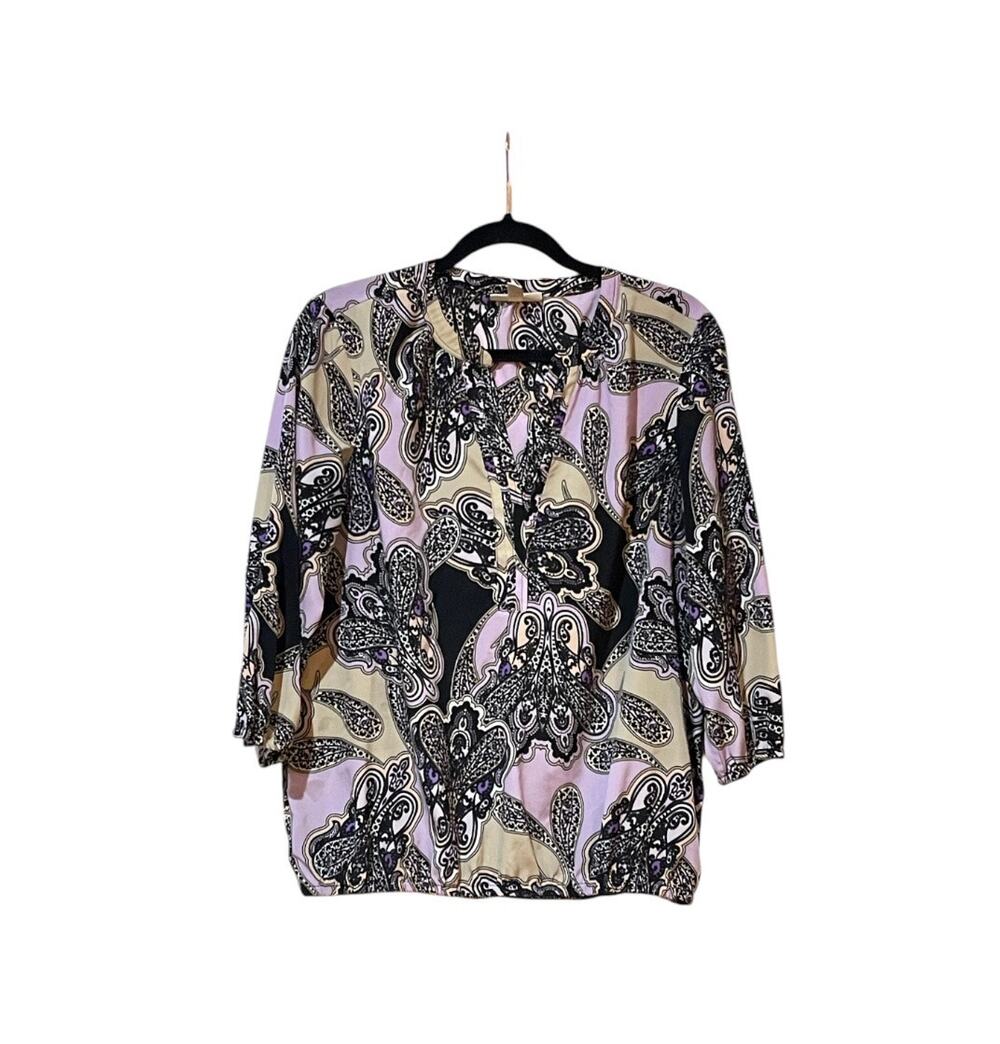 Multicolor Dana Buchman Woman’s Blouse 3/4 sleeves Large